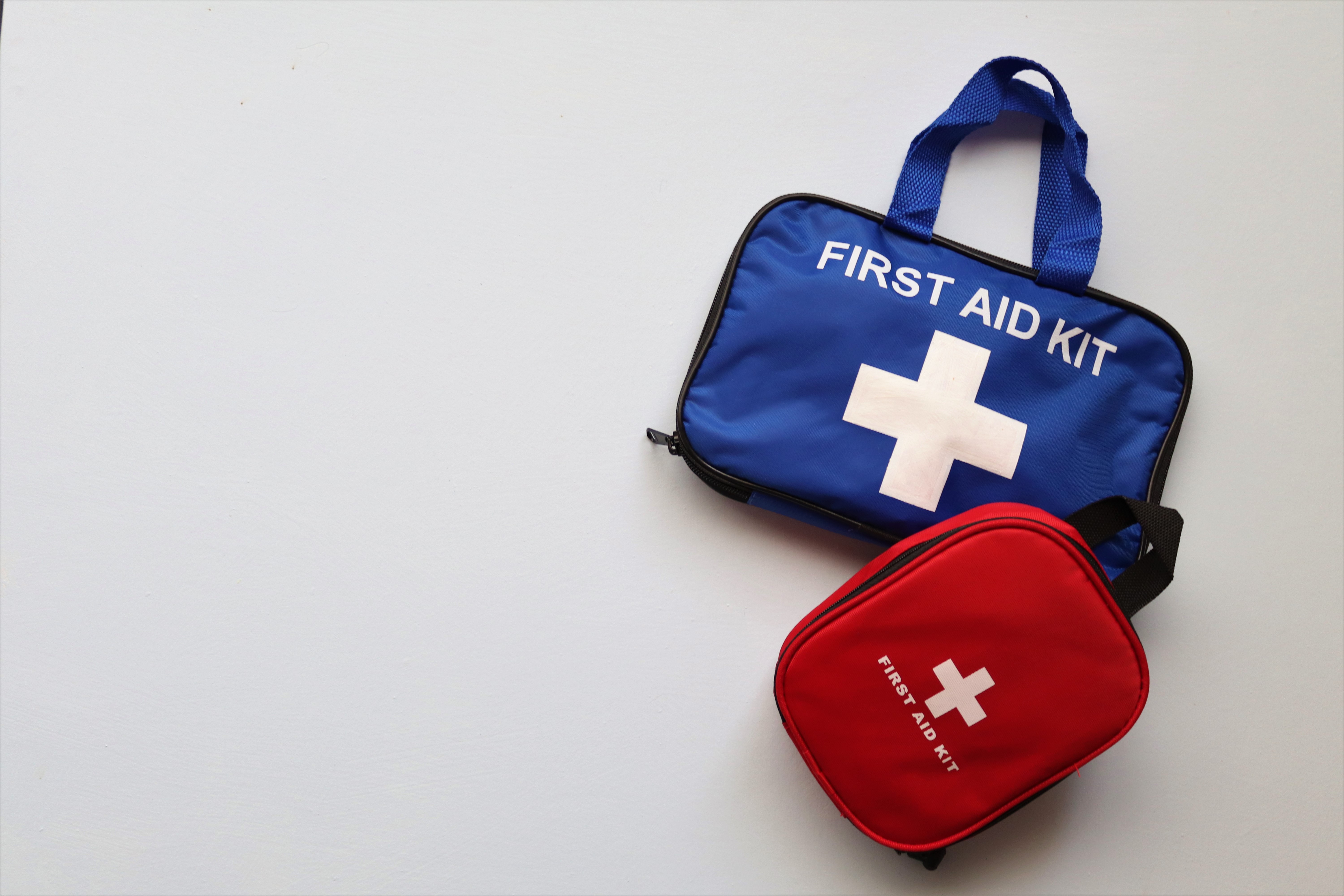 First Aid Kits on White Background